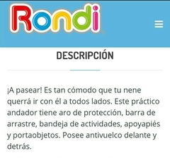 Andador Rondi 2 en 1 - Casa Timi