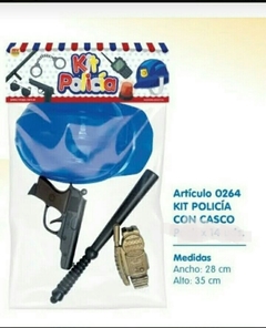 Casco policía con accesorios - comprar online