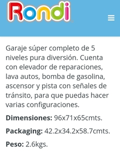 Garage estación de 5 pisos con ascensor en internet