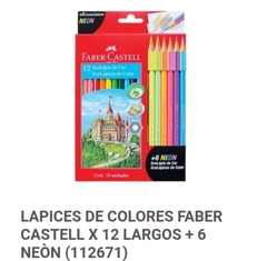 Lápices Faber Castell 12 colores + 6 Fluo - comprar online