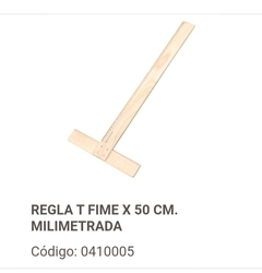 Regla T madera 50 cm