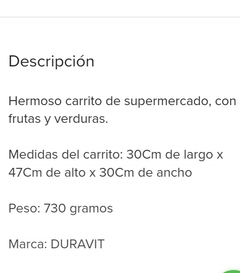 Carrito de Supermercado con Frutas y Verduras Duravit - comprar online