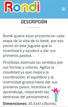 Caminador First Step 3 en 1 Rondi - Casa Timi