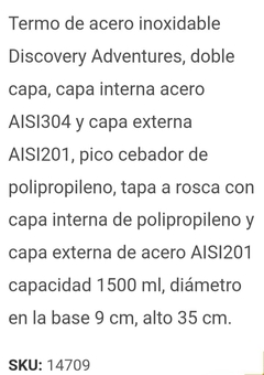 Imagen de Termo Discovery de 1.5 litros