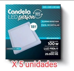 Plafón LED de 18w X 5 unidades