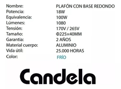 Plafón LED de 18w redondo Luz día en internet