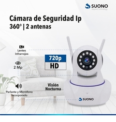 camara hd, wifi motorizada de dos antenas - comprar online