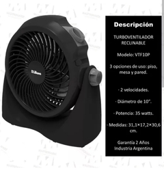 Ventilador Turbo de 10 " Liliana