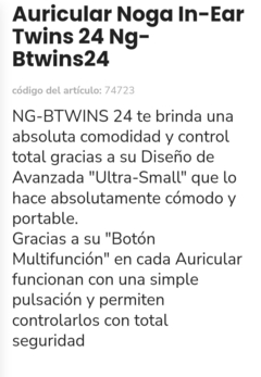 Imagen de Auriculares Bluetooth btwins 24