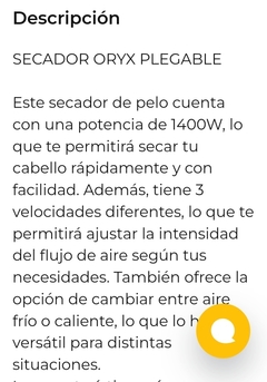 Imagen de Secador de Pelo de 1400w