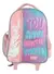 MOCHILA CON CARRO TRENDY VERDE AGUA Y ROSA LENTEJUELAS 27680 (C2F) - 25% OFF PAGANDO CON TRANSFERENCIA