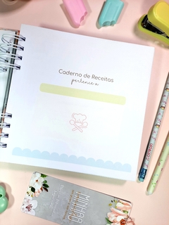 Caderno de receitas 18x18cm - Miolo cute - Fofurinhas da Bila