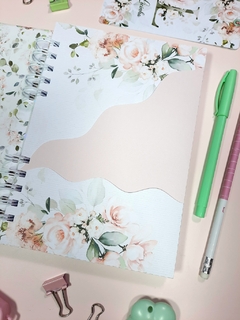 Agenda permanente Floral Rosa - 2 dias por página tamanho A5 - comprar online