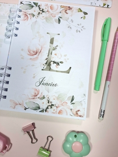 Agenda permanente Floral Rosa - 2 dias por página tamanho A5 - comprar online