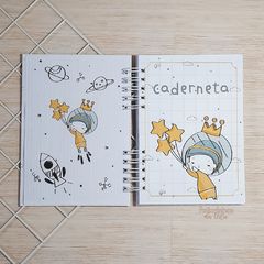 Caderneta de vacinação - Astronauta Minimalista - Fofurinhas da Bila