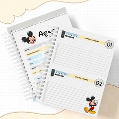 Agenda escolar permanente - 2 dias por página - Mickey - comprar online