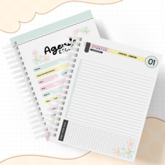 Agenda escolar permanente - 1 dia por página - Floral 02 - comprar online