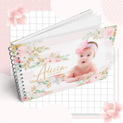 Livro do bebê - Floral 04 - comprar online