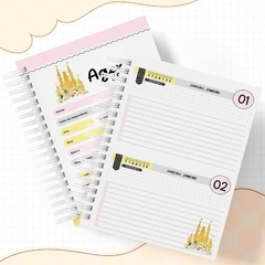 Agenda escolar permanente - 2 dias por página - Princesa - comprar online