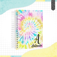 Caderno Tie Dye - tamanho colegial