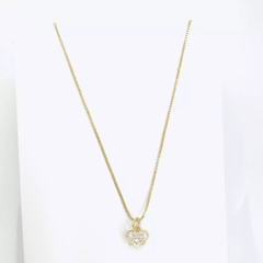 CHOKER COM PINGENTE DIAMANTE DE ZIRCÔNIA OURO