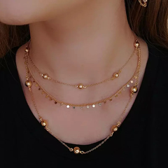 CHOKER DE CORRENTE COM MINI MEDALHAS OURO - CHVM102-O - comprar online