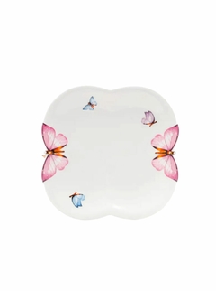 Conjunto 6 Pratos Sobremesa Porcelana Borboletas 19cm Wolff - P&B Decor