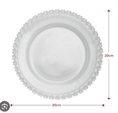 LEVE 4 Pratos - 2 Raso +2 Sobremesa com Borda de Coração 28cm/20cm Lyor