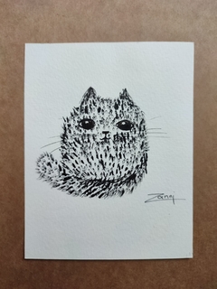 Gato en tinta, plumín