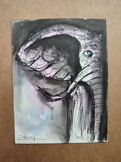 Elefante en tinta