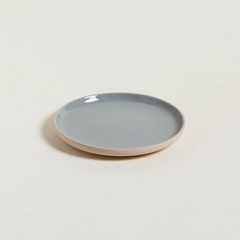 PLATO DE POSTRE TOSCANA GRIS BASE BEIGE