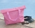 Bolsa de praia Rosa pink - Sonho de Casa