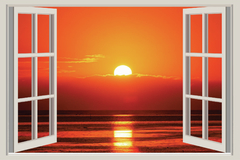 "Ventana" Vinilo decorativo adhesivo. 120x80cm