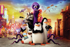 "Los Pingüinos de Madagascar"Banner para colgar 120x80cm