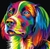 Arte Moderno- Dog- Mural en vinilo adhesivo - 120x80 cm - comprar online