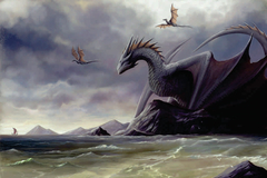 "Dragones" Banner para colgar 120x80cm