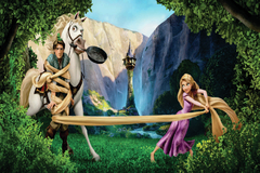 "Rapunzel" Banner para colgar 120x80cm