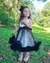 Vestido Infantil Preto com Branco e Plumas no Tamanho 2 - Petit Cherie - Kids Mix ♡ Verdadeiras Princesas