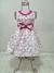 Vestido Infantil Rosa Bordado com Flores no Tamanho 1 - Petit Cherie