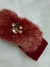 Presilha de Cabelo Infantil Bico de Pato com Plumas Vermelho e Strass - Petit Cherie - comprar online