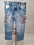 Calça Jeans Infantil com Flores no Tamanho 4 - Petit Cherie