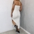 VESTIDO MIDI COM FENDA BRANCO na internet