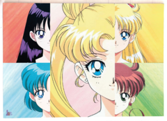 Sailor Moon - Usagi Tsukino, Minako Aino, Makoto Kino, Rei Hino y Ami Mizuno