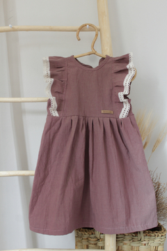 Vestido puntilla Malva - comprar online