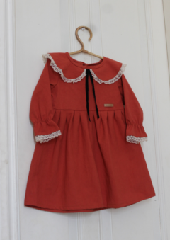 Vestido Terracota- Cuello Baby - Cocomelon Mayorista