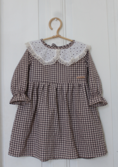 Vestido Cloqué- Cuello Baby - comprar online