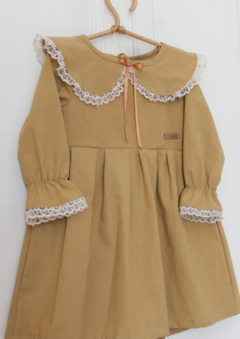 Vestido Avellana- Cuello Baby - comprar online