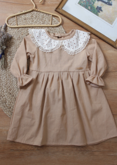 Vestido Rosa Ocre- Cuello baby en internet