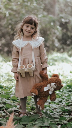 Vestido Rosa Ocre- Cuello baby