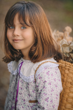 Vestido Liberty lazo morado baby - comprar online